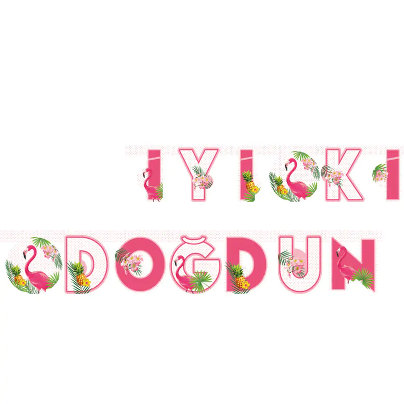 Flamingo İyi Ki Doğdun Harf Banner (2,10 m)
